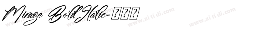 Mirage BoldItalic字体转换